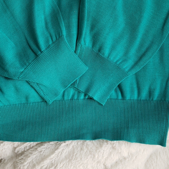 Host Pick 🥂 Vintage Valentino Uomo Teal Sweater - Picture 5 of 9